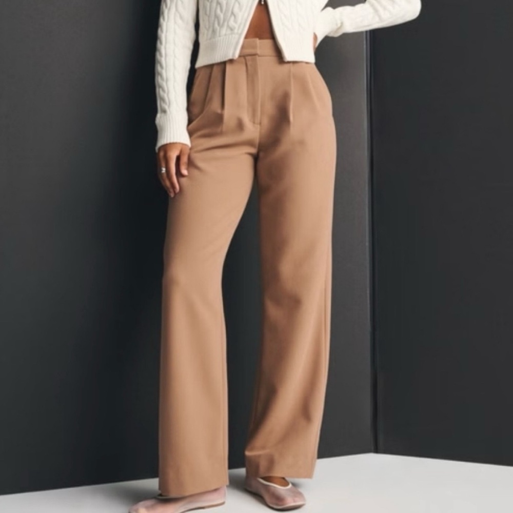 Abercrombie Tan Sloan Tailored Front Pleated Pants Size X)